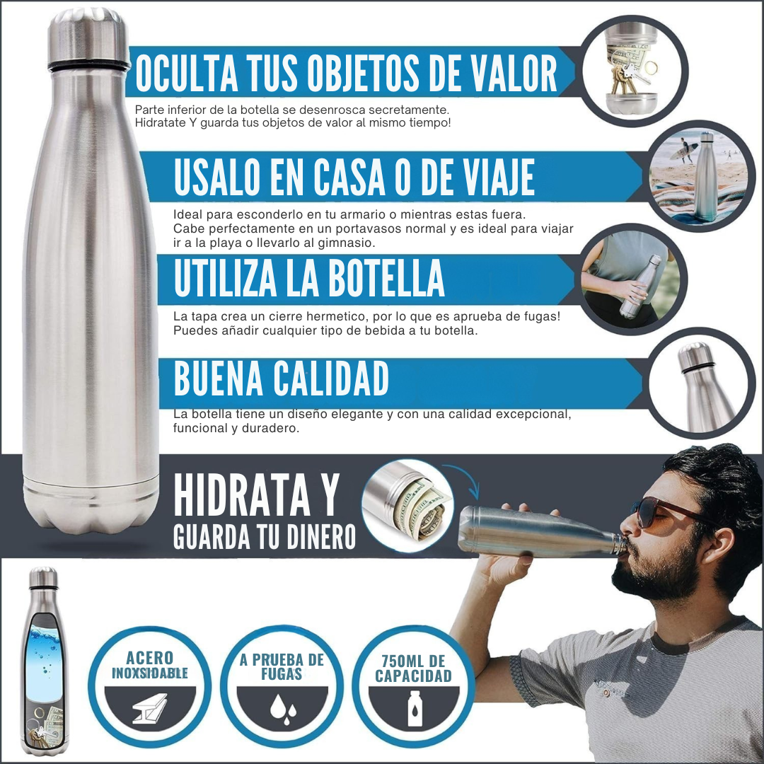 Botella acero inoxidable con ocultación