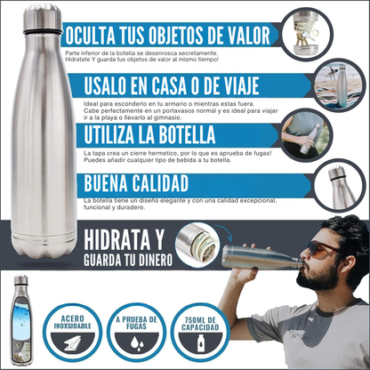 Botella acero inoxidable con ocultación